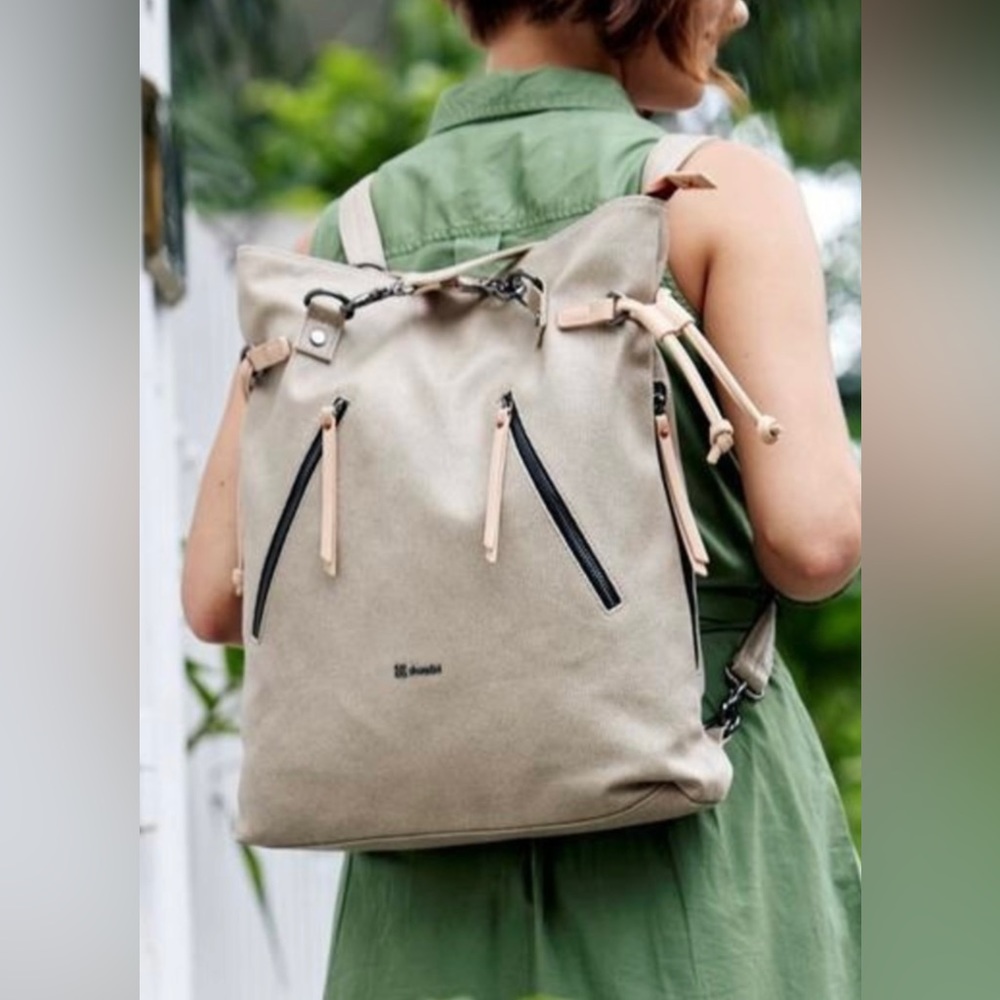 Sherpa Tempest Backpack/Tote Canvas w/ vegan leather